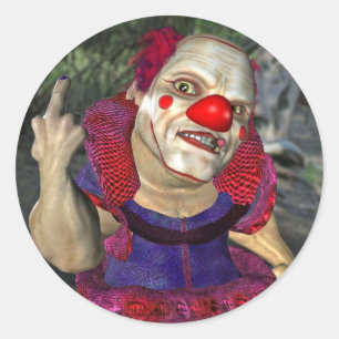Smerig de Clown Ronde Sticker