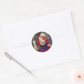 Smerig de Clown Ronde Sticker (Envelop)