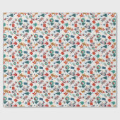 smerig kerstfeest cadeaupapier (Vlak)