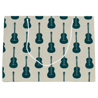 Smerige akoestische gitaar polkadot blauw crème groot cadeauzakje