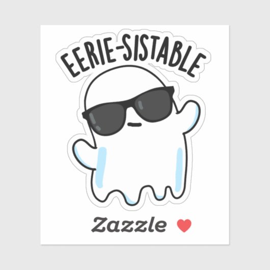 Smerige, duurzame Funny Ghost Pun Sticker (Vel)