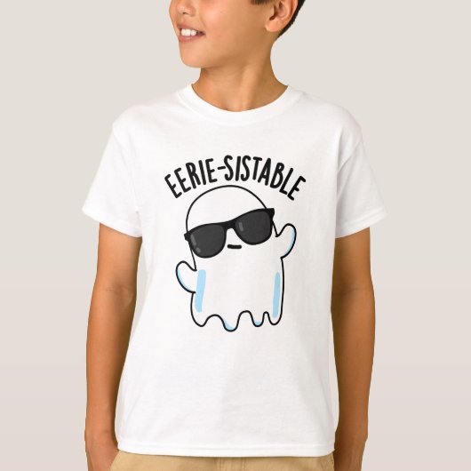 Smerige, duurzame Funny Ghost Pun T-shirt (Voorkant)
