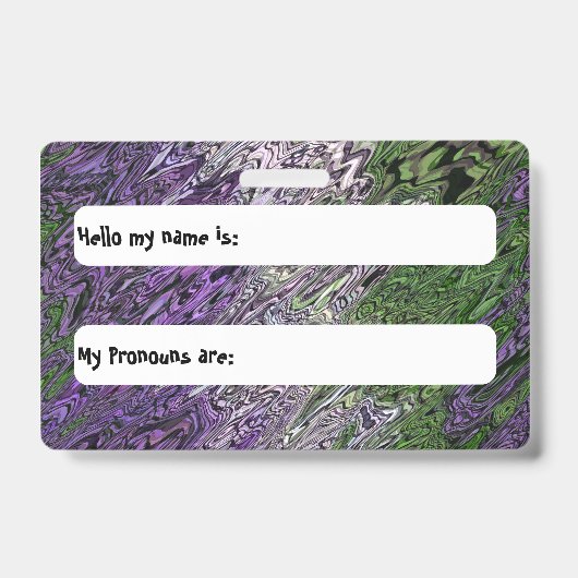 Smerige Groovy Funky Trippy Genderqueer Trots Badge (Voorzijde)