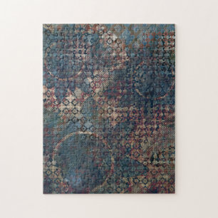 Smerige patronen met rommelige patchwork van textu legpuzzel
