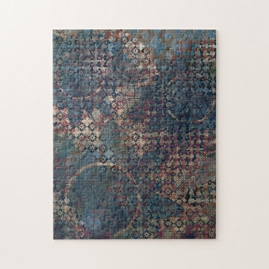 Smerige patronen met rommelige patchwork van textu legpuzzel (Verticaal)