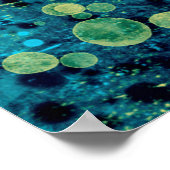 Smerige Turquoise en Geel Poster (Hoek)