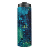 Smerige Turquoise en Geel Thermosbeker (Voorkant)