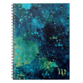 Smerige turquoise en gele foto notitieboek (Voorkant)