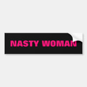 "smerige vrouw" zwart, magenta, roze auto bumpersticker (Voorkant)