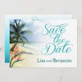 Smerige Wateren Jamaicaanse Strand Bewaar de Datum Kaart (Voorkant / Achterkant)