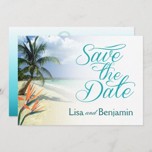 Smerige Wateren Jamaicaanse Strand Sla de Datum Op Kaart (Voorkant / Achterkant)