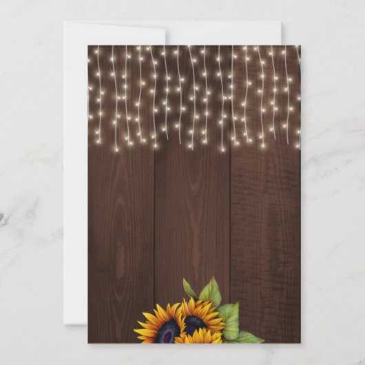 Smerlicht zonnebloemen tende roestvrij zestien kaart (Achterkant)