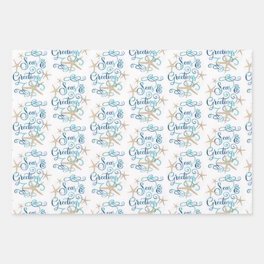 SMERsons Greetings Script Inpakpapier Vel (Voorkant)