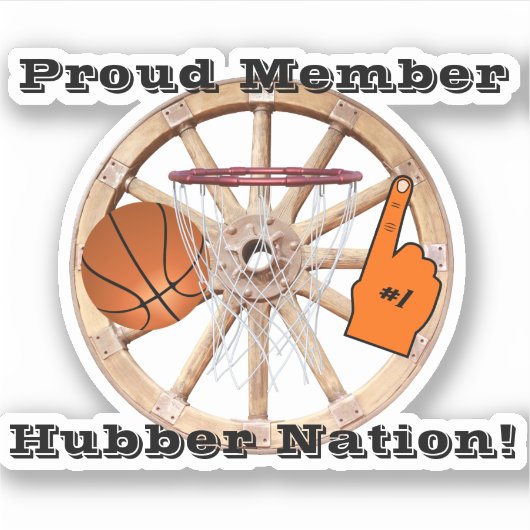 Smethport Hubbers Hubber Nation Basketbal Fan Sticker (Voorkant)