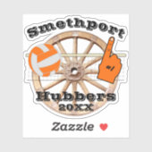 Smethport Hubbers Wheel #1 Fan Volleyball en Net Sticker (Vel)