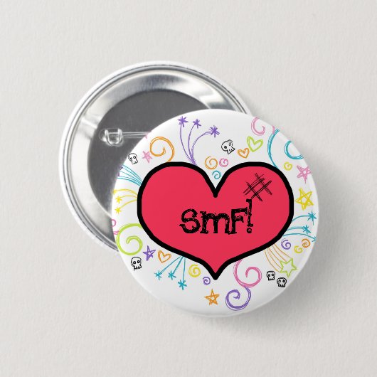 SMF! Hart Button (Voorkant /achterkant)