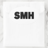 SMH | Text Slang Ovale Sticker (Tas)