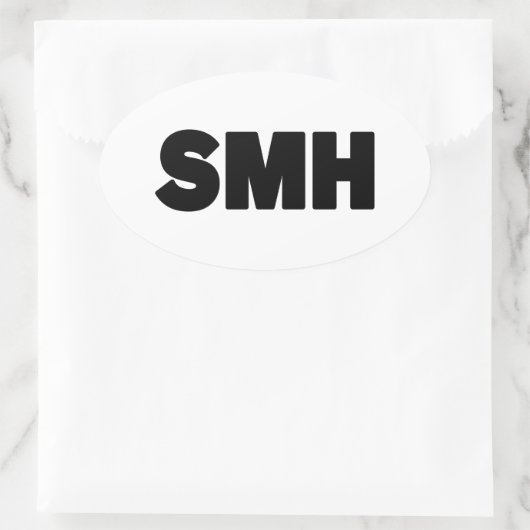 SMH | Text Slang Ovale Sticker (Tas)