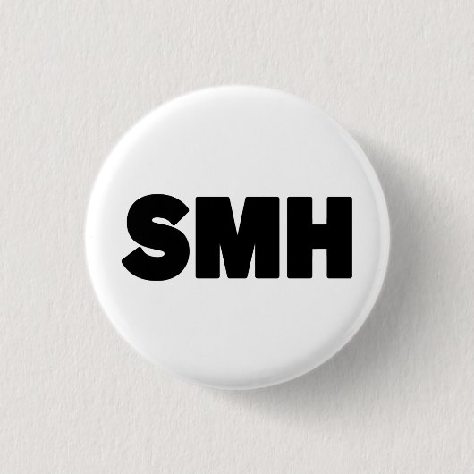 SMH | Text Slang Ronde Button 3,2 Cm (Voorkant)