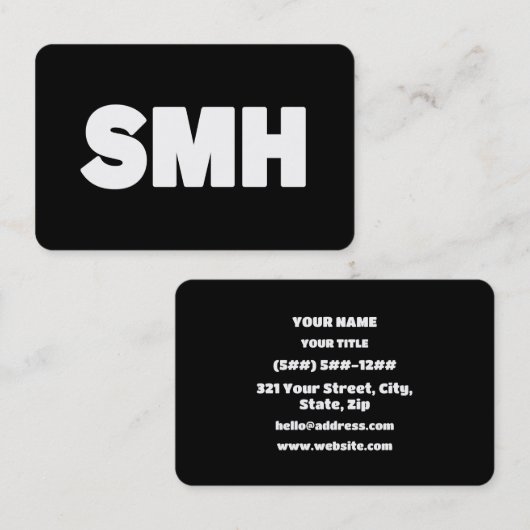 SMH | Text Slang Visitekaartje (Voorkant / Achterkant)