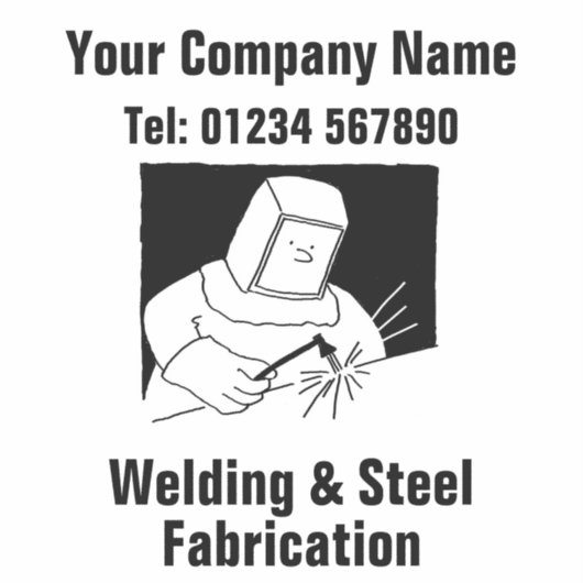 smid of lasser bedrijf sticker (Voorkant)