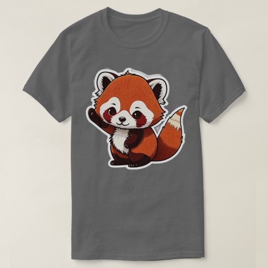Smih Cute Redpanda Sticker T-shirt (Design voorkant)