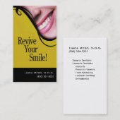 "Smile 2" Dentist Hygienist Cosmetic Dentistry Visitekaartje (Voorkant / Achterkant)