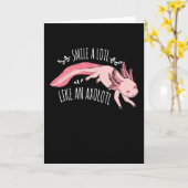 Smile A Lotl Axolotl Lsteek Kaart (Gele Bloem)
