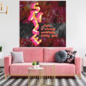 SMILE - Afgedrukt Canvas Afdruk (Insitu (Woonkamer))