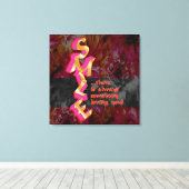 SMILE - Afgedrukt Canvas Afdruk (Insitu (Houten vloer))
