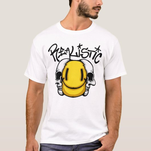 smile and Skull streetwear T-shirt (Voorkant)