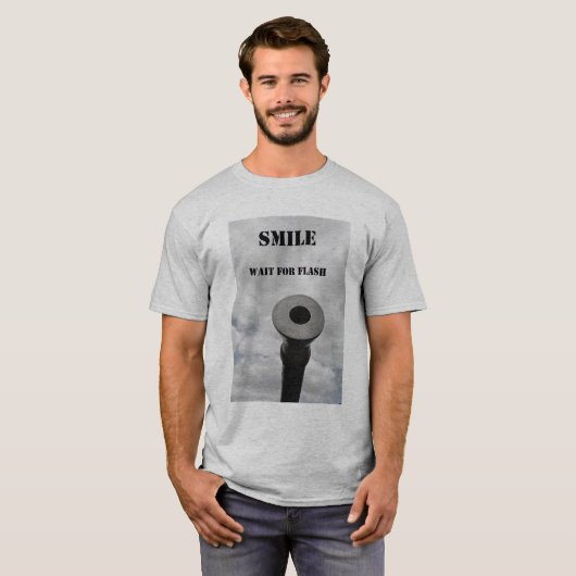 smile and waitt for flash t-shirt (Voorkant volledig)