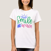 Smile and Wave Positive Vibes T-shirt voor dames (Voorkant)