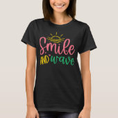 Smile and Wave Positive Vibes T-shirt voor dames (Voorkant)