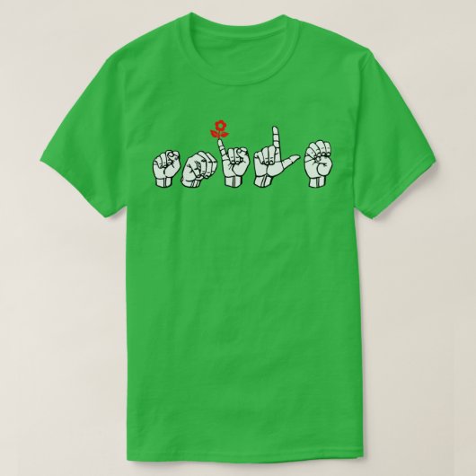 SMILE ASL Sign Language Design 6 T-shirt (Design voorkant)