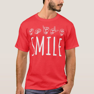 Smile ASL-vingerspellinginterpreter ASL 4 T-shirt