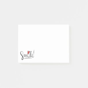 Smile Attitude Love Red Heart Motivatie Post-it® Notes