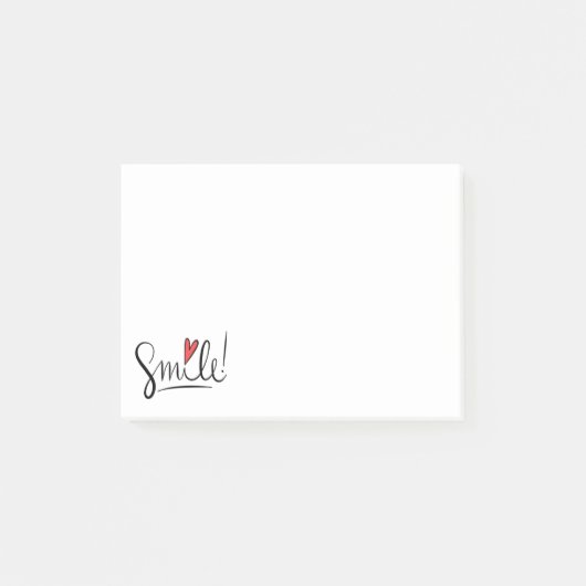 Smile Attitude Love Red Heart Motivatie Post-it® Notes (Voorkant)