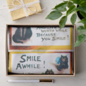 Smile Awhile, Black Cat, Louis Wain Tissuepapier (Geschenk)