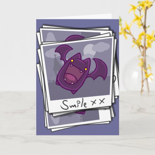 Smile Bat Verjaardag Kaart (Gele Bloem)