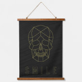 Smile bevestiging poster gele origamischedel hangend wandkleed (Voorkant)