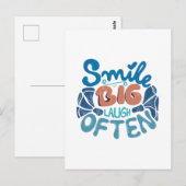 Smile Big Laugh Often Briefkaart (Voorkant / Achterkant)