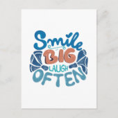 Smile Big Laugh Often Briefkaart (Voorkant)