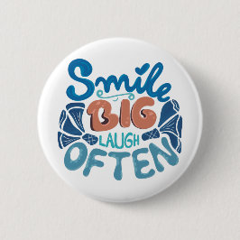 Smile Big Laugh Sierkussen Button