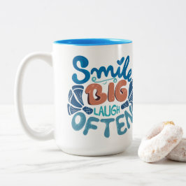 Smile Big Laugh Vaak Mok met tweetone koffie
