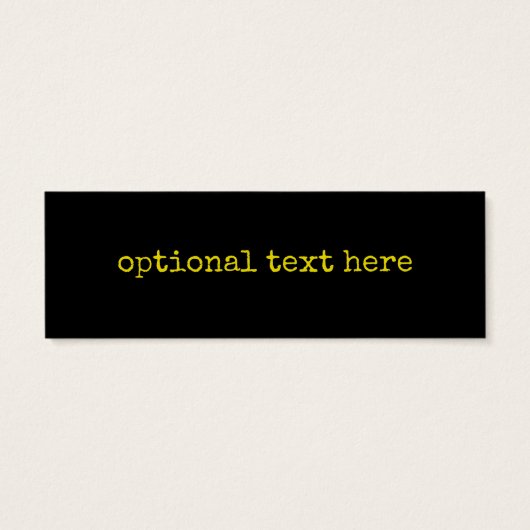 Smile Black Yellow Typography Mini Visitekaartjes (Achterkant)