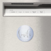 Smile Blue Pastel Silver Grey Ombre Enmoedigheid Magneet (Insitu (Vaatwasser))