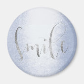 Smile Blue Pastel Silver Grey Ombre Enmoedigheid Magneet (Voorkant)