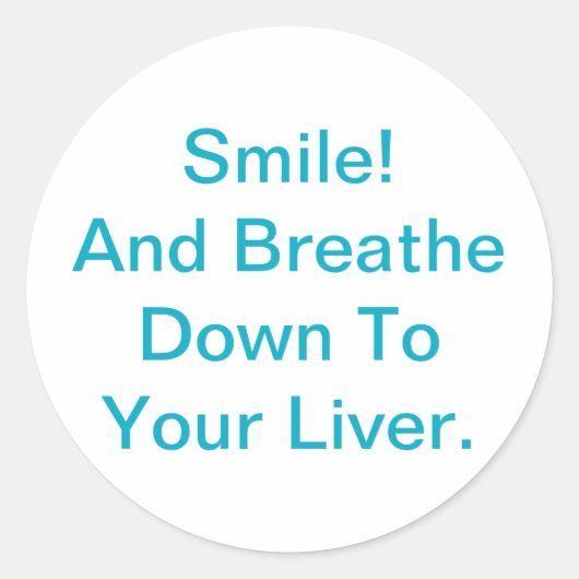 Smile Breathe Pranayama Jeff Hankamer Artjunkhaus Ronde Sticker (Voorkant)