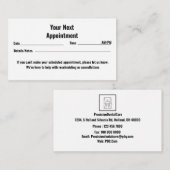 "Smile Bright: uw volgende tandheelkundige afspraa Afsprakenkaartje (Voorkant / Achterkant)